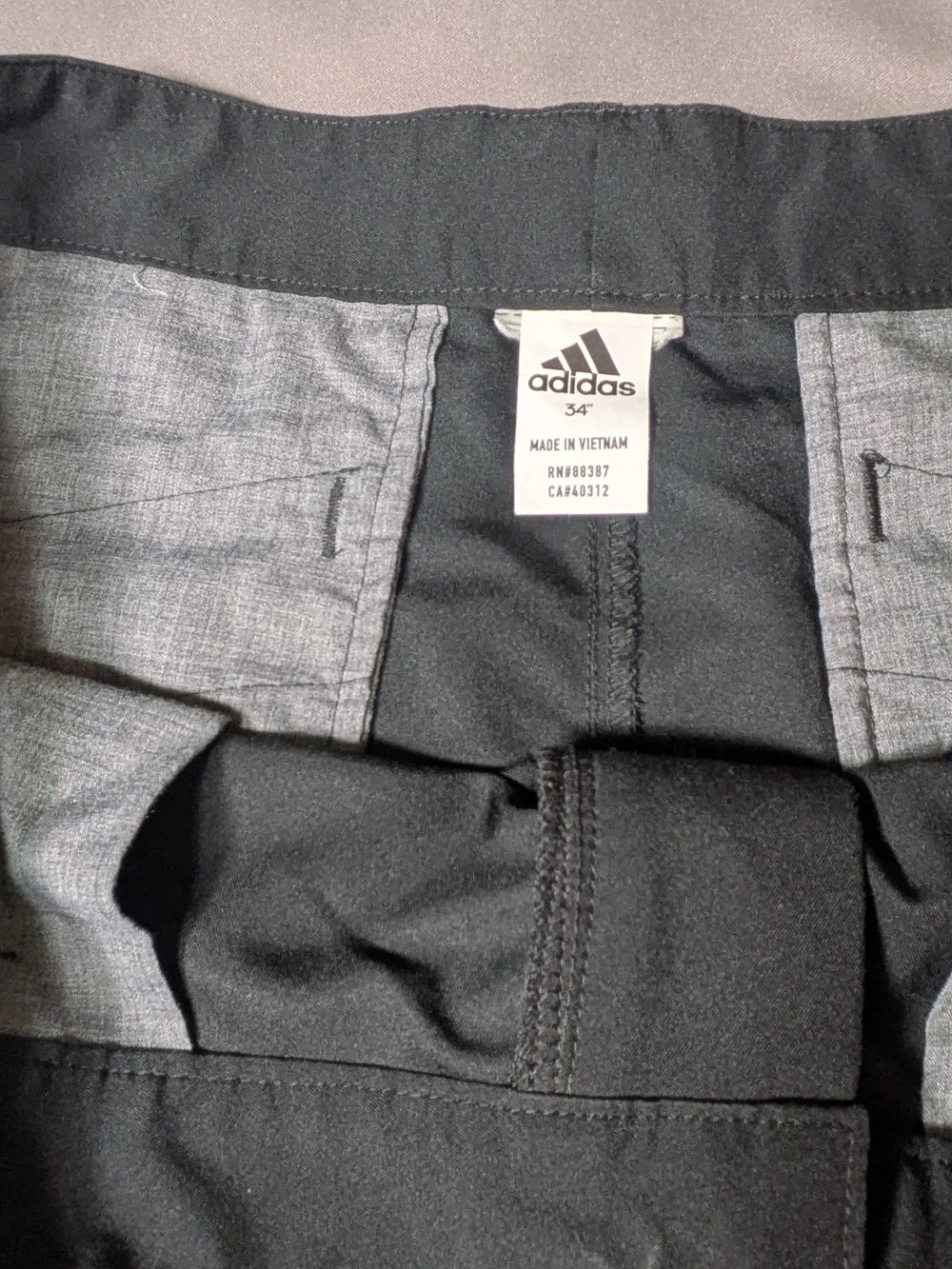 adidas Black Men's Chino-Style Athletic Shorts with White Three-Stripe Accent